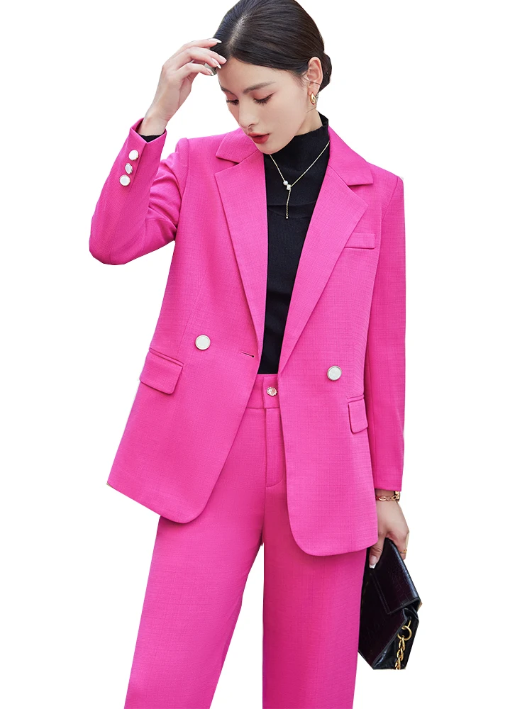 Fashion Women Pant Suit Formal Office Ladies Business Work Wear 2 Piece Set Pink Green Female Long Sleeve Blazer And Trouser
Fashion Women Pant Suit Formal Office Ladies Business Work Wear 2 Piece Set Pink Green Female Long Sleeve Blazer And Trouser