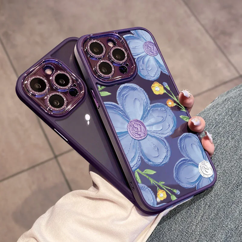 Fashion Oil Painting Flower Glitter Lens Phone Case For iPhone 15 14Plus 13 12 11ProMax X XR XSMAX All-inclusive Anti-drop Shell
Fashion Oil Painting Flower Glitter Lens Phone Case For iPhone 15 14Plus 13 12 11ProMax X XR XSMAX All-inclusive Anti-drop Shell