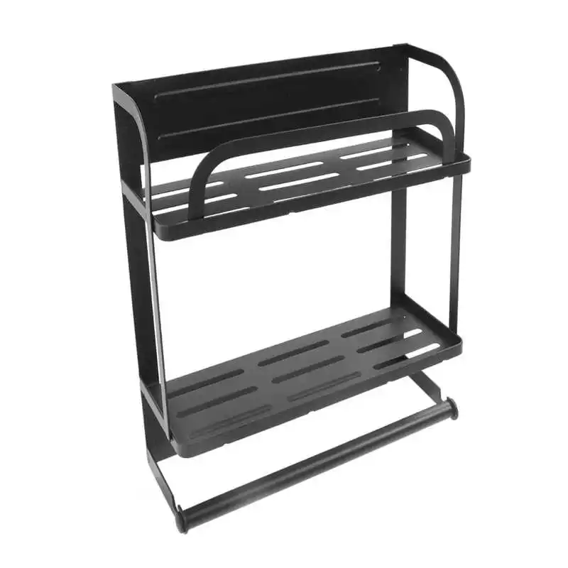 Refrigerator Spice Rack Black Magnetic Spice Rack for Kitchen for Bathroom 
Refrigerator Spice Rack Black Magnetic Spice Rack for Kitchen for Bathroom