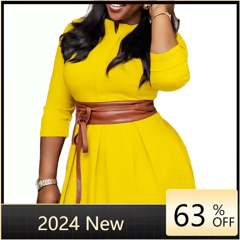 Elegant African Dresses For Women Autumn African Long Sleeve O-neck Polyester Office Ladies Party Midi Dresses African Clothing
Elegant African Dresses For Women Autumn African Long Sleeve O-neck Polyester Office Ladies Party Midi Dresses African Clothing