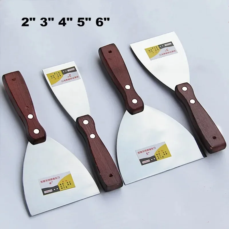 

Putty Knife Scraper with Wood Handle Shovel Scraper Blade Construction Tool Wall Decorative Trowel Hand Tool