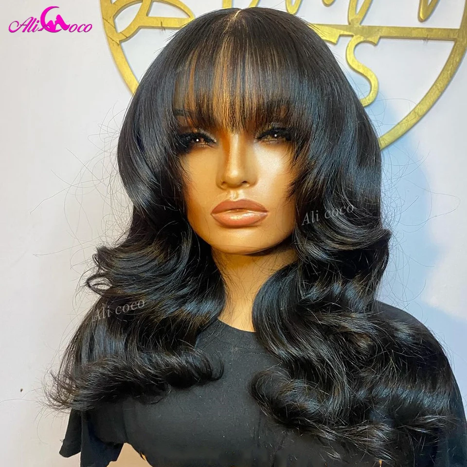 Natural Black Body Wave Short Bob Human Hair Wig 4x1 Transparent Lace Closure Human Hair Wigs With Bangs 1B Brazilian Hair Bob
Natural Black Body Wave Short Bob Human Hair Wig 4x1 Transparent Lace Closure Human Hair Wigs With Bangs 1B Brazilian Hair Bob