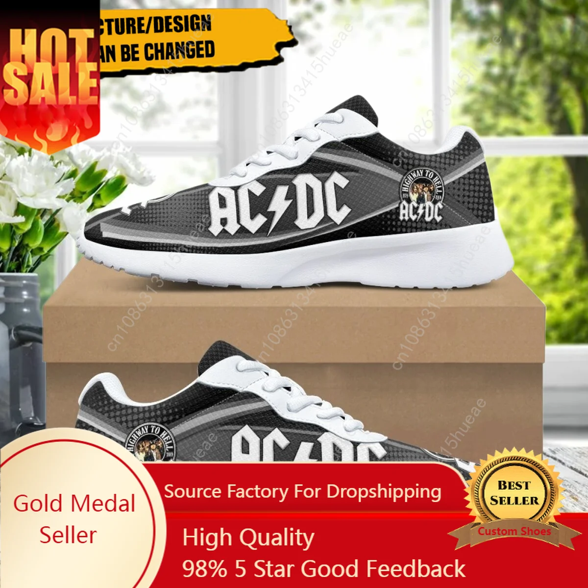 AC Rock Band Pattern Brand Design for Women Casual Fitness Shoes Comfort Shock Absorbing Non-slip Ladies Sneakers for Outdoor
AC Rock Band Pattern Brand Design for Women Casual Fitness Shoes Comfort Shock Absorbing Non-slip Ladies Sneakers for Outdoor