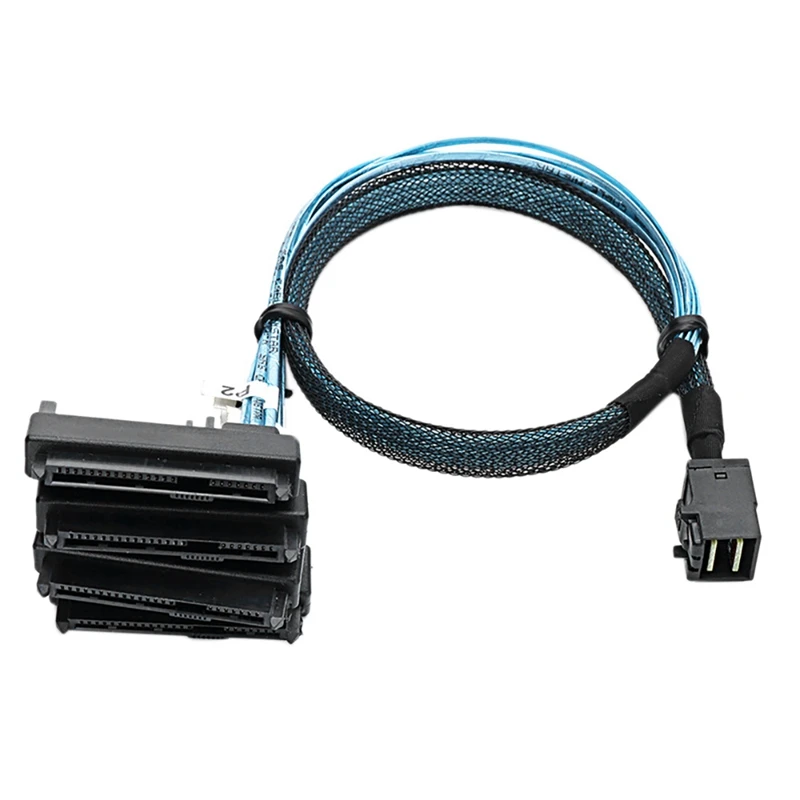 

Кабель для передачи данных сервера Mini SAS SFF-8643 до 4XSFF-8482 SAS 29Pin 12 Гбит/с блоком питания SATA для коммутатора большого сервера