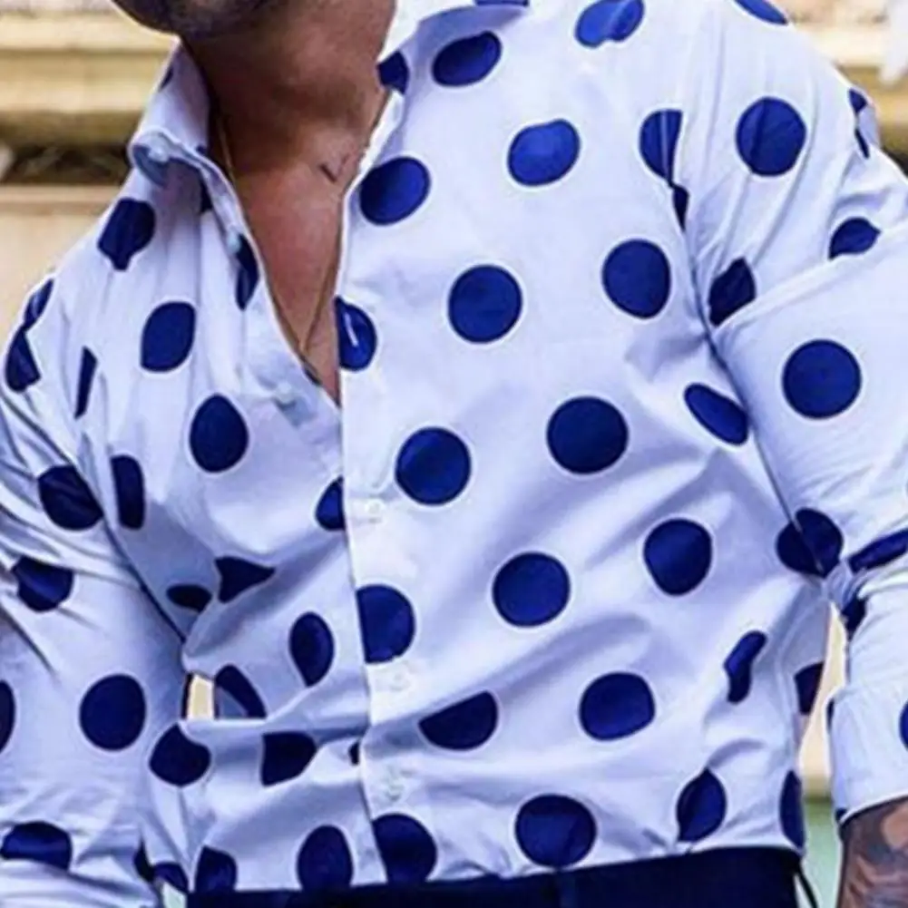 Single-breasted Casual Shirt Slim Fit Men's Striped Dot Print Lapel Shirt Stylish Single-breasted Long Sleeve Casual Workwear
Single-breasted Casual Shirt Slim Fit Men's Striped Dot Print Lapel Shirt Stylish Single-breasted Long Sleeve Casual Workwear