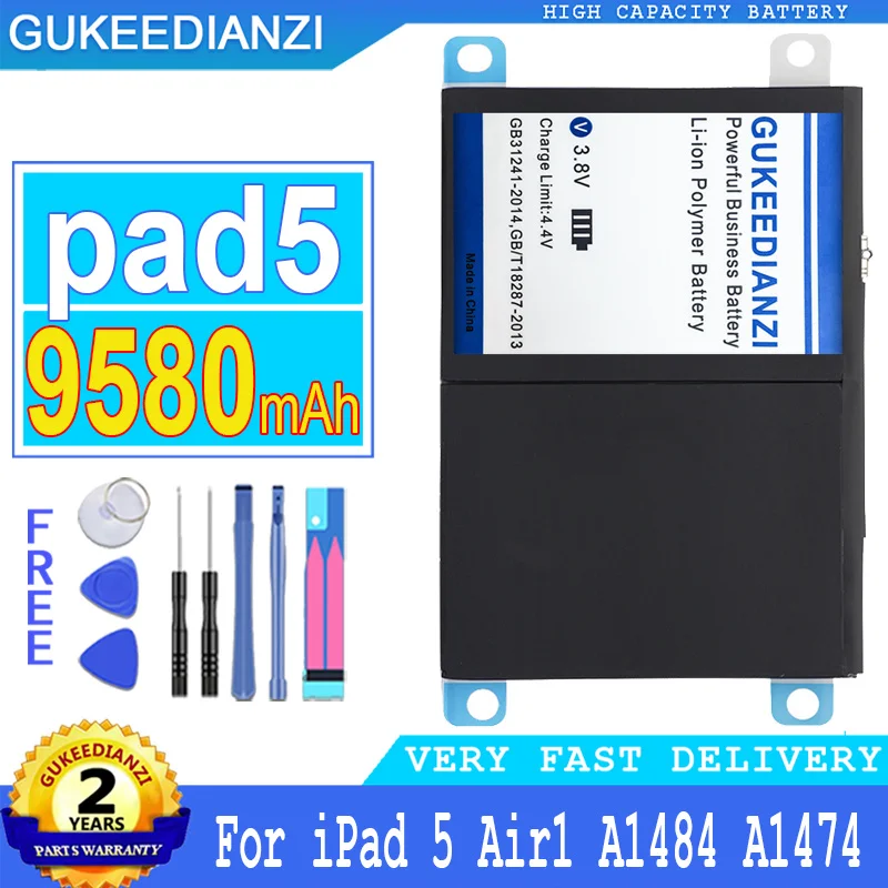 pad5 9580mAh High Capacity Battery For iPad 5 Air For iPad5 A1474 A1475 A1484 A1476 A1822 A1823 A1893 A1954 Batteries
pad5 9580mAh High Capacity Battery For iPad 5 Air For iPad5 A1474 A1475 A1484 A1476 A1822 A1823 A1893 A1954 Batteries