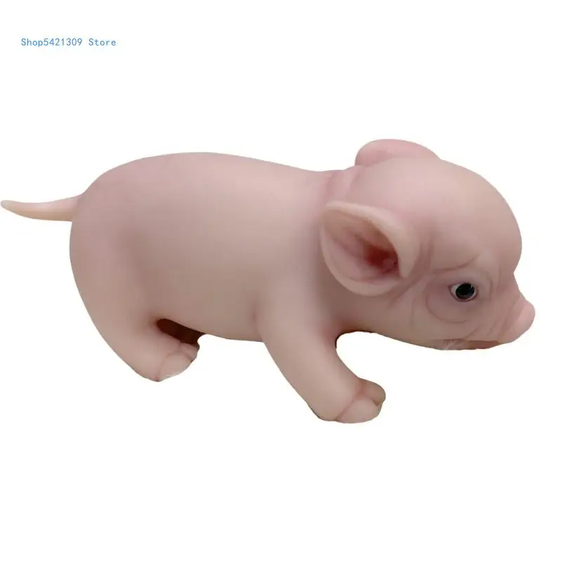 

85WA Realistic Pig Silicone Animal Toy Soft Piggy Model Figure Toy for Toddlers Mini Pig Toddlers Favor Gift