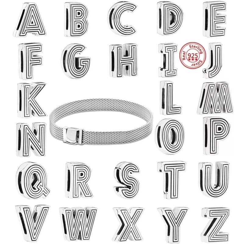New Real 925 Sterling Silver Letter Alphabet A-Z Clip Charm Beads Fit Original Pandora Charms Bracelet Pendant Women DIY Jewelry
New Real 925 Sterling Silver Letter Alphabet A-Z Clip Charm Beads Fit Original Pandora Charms Bracelet Pendant Women DIY Jewelry