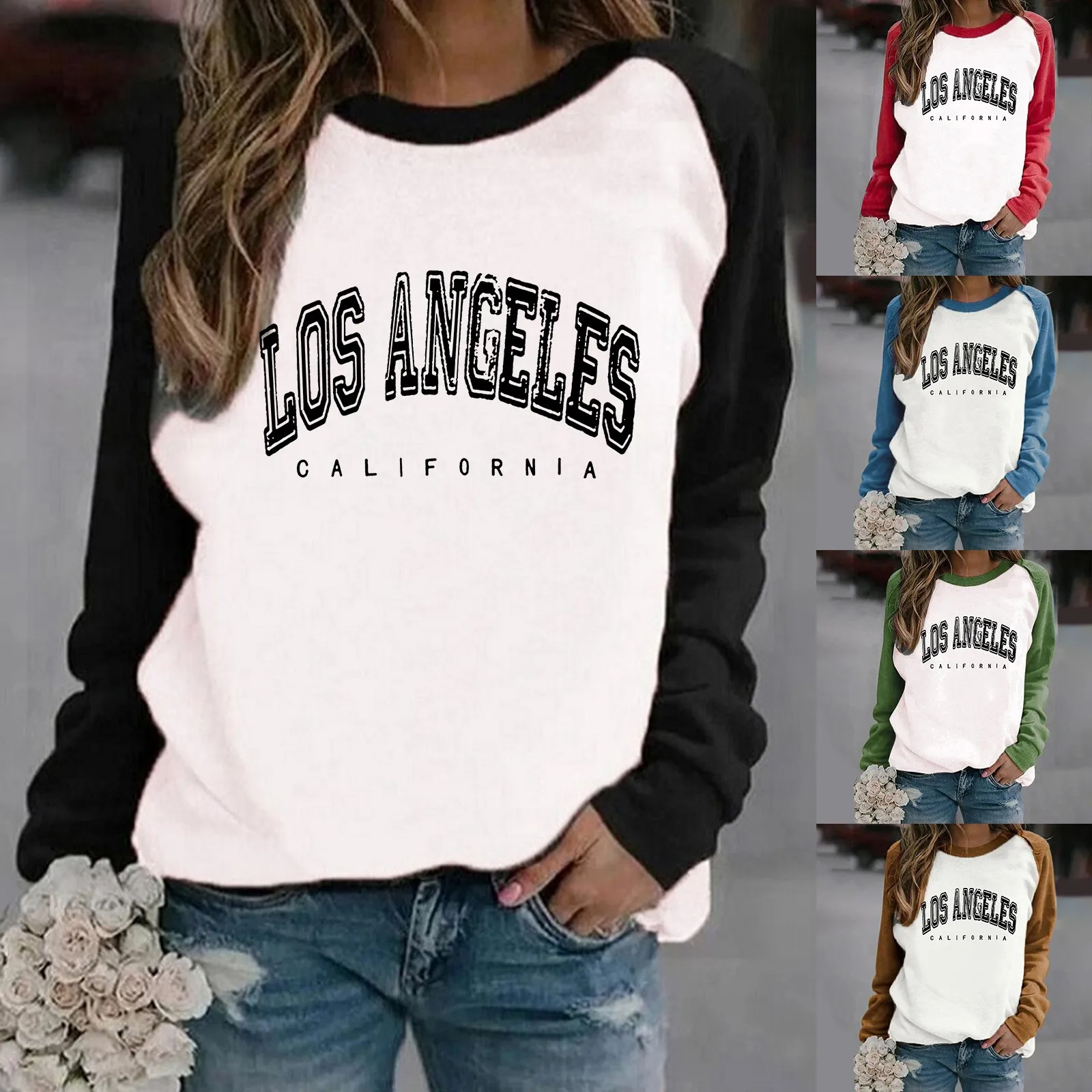 Women's Plug In Patchwork Color Hoodless Sweater Plunging Sleeve Printed Minimalist Top Medium Tunic Blouses
Women's Plug In Patchwork Color Hoodless Sweater Plunging Sleeve Printed Minimalist Top Medium Tunic Blouses