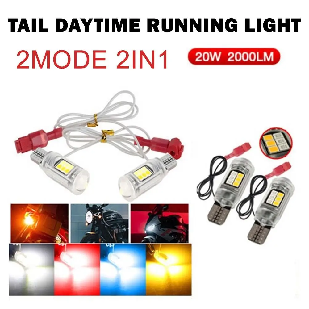 2шт T15 Led W16W сигнал поворота мотоцикла, двухцветный задний фонарь для дневного света, задний фонарь, супер яркий
2шт T15 Led W16W сигнал поворота мотоцикла, двухцветный задний фонарь для дневного света, задний фонарь, супер яркий