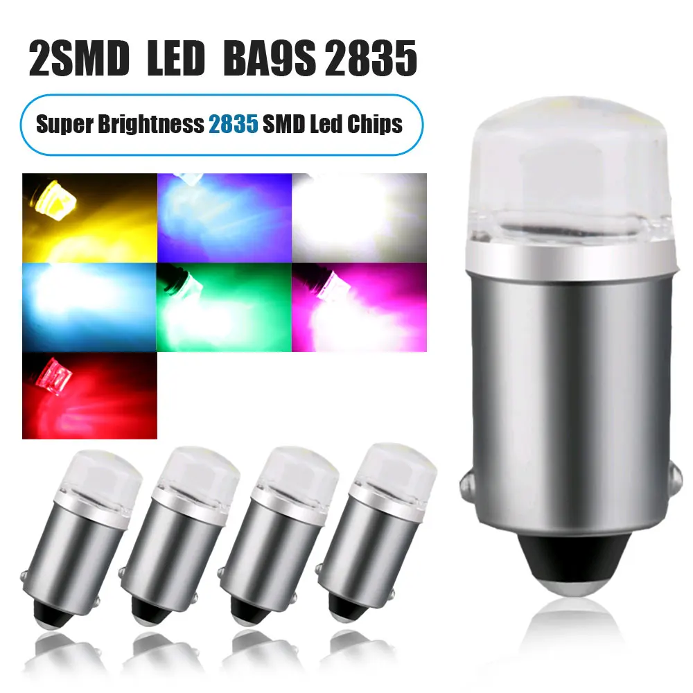 

2pcs LED Indicator Bulb License Plate Bulb DC 12V BA9S T4W Led Bulb T2W T3W H5W Car Light Bulb 2 LED 2835 SMD 12913 12910 12929