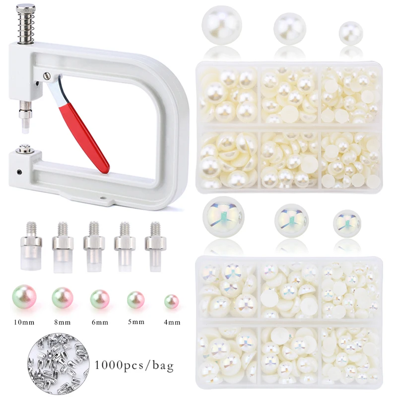 2 Box Handmade Beads Half Pearl Rivet Buttons Machine DIY Clothing Tool Pearl Rivet Buttons for Best Decoration
2 Box Handmade Beads Half Pearl Rivet Buttons Machine DIY Clothing Tool Pearl Rivet Buttons for Best Decoration