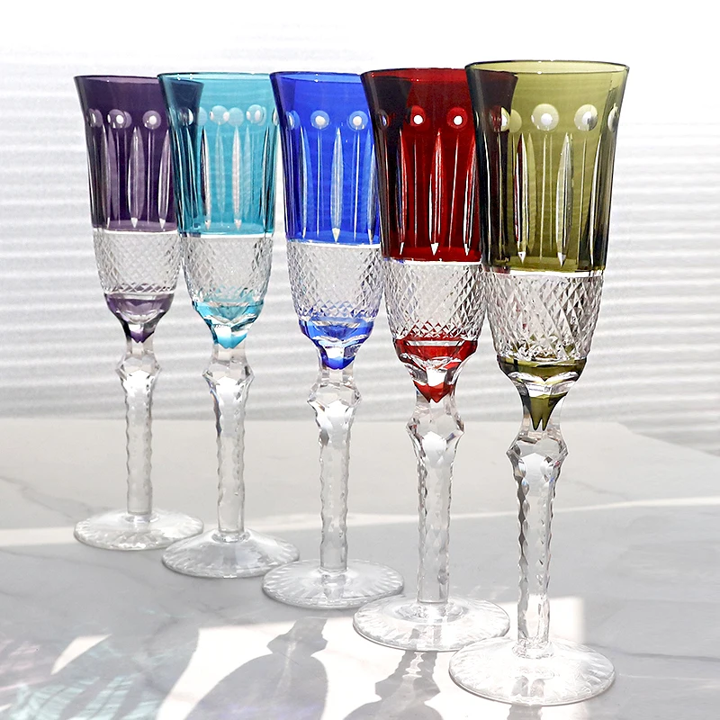 Crystal Flute Champagne Glasses Multicolor Wine Glass Cup Handmade Hand Carved Edo Kiriko Wedding Gift With Gift Box 1PC
Crystal Flute Champagne Glasses Multicolor Wine Glass Cup Handmade Hand Carved Edo Kiriko Wedding Gift With Gift Box 1PC