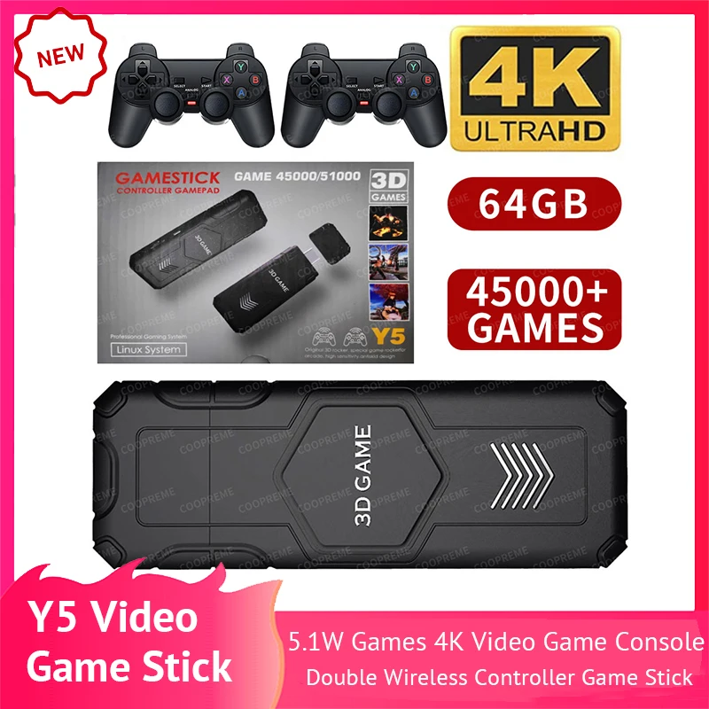 Игровая консоль Y5, 64 ГБ, 2,4 ГБ, двойной беспроводной контроллер, Игровая приставка 4K, 50000 + игр, 64 ГБ, M8 ретро-игры, Прямая поставка
Игровая консоль Y5, 64 ГБ, 2,4 ГБ, двойной беспроводной контроллер, Игровая приставка 4K, 50000 + игр, 64 ГБ, M8 ретро-игры, Прямая поставка