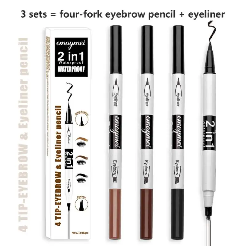 Emaymei2In1Double-headed подводка для глаз 4Pronged карандаш для бровей ленивая подводка для глаз водостойкая устойчивая к поту макияж глаз Макияж TSLM2
Emaymei2In1Double-headed подводка для глаз 4Pronged карандаш для бровей ленивая подводка для глаз водостойкая устойчивая к поту макияж глаз Макияж TSLM2