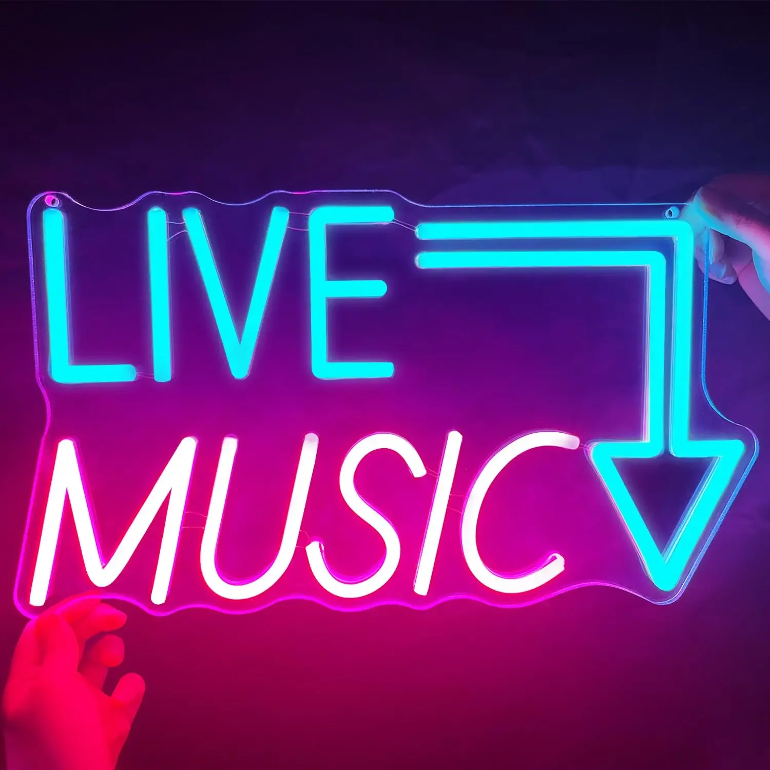 

LED Neon Signs Live Music for Wall Decor Bedroom Man Cave Game Room Home Bar Party Decor, LED Neon Light for Kids Birthday Gift