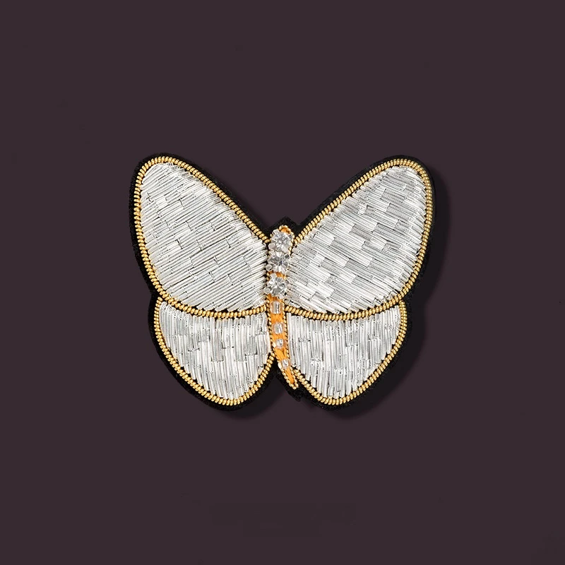 Butterfly Badge India Silk Cannetille Embroidery Bullion Wire Brooch Pin Garment Bag Hat Deco Applique Boho Gypsy Chic Accessory
Butterfly Badge India Silk Cannetille Embroidery Bullion Wire Brooch Pin Garment Bag Hat Deco Applique Boho Gypsy Chic Accessory