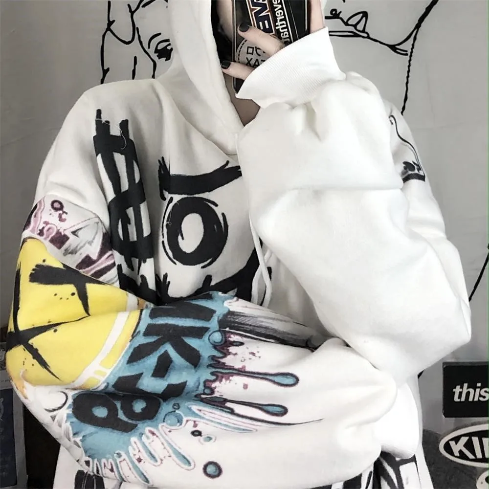 2022 Anime Graffiti Letter Print Plus Velvet Sweatshirt Men Women Harajuku Fleece Hoodie Hip Hop Stranger Y2k Hooded Streetwear
2022 Anime Graffiti Letter Print Plus Velvet Sweatshirt Men Women Harajuku Fleece Hoodie Hip Hop Stranger Y2k Hooded Streetwear