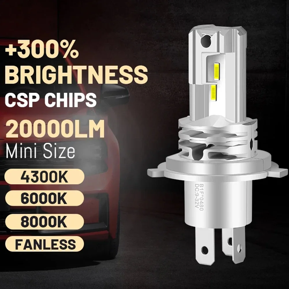 2Pcs H4 LED Bulbs Headlights CSP LED H7 H8 H9 H11 9005 9006 High Beam Low Beam 6000K Auto 20000LM Led Light 12V 24V
2Pcs H4 LED Bulbs Headlights CSP LED H7 H8 H9 H11 9005 9006 High Beam Low Beam 6000K Auto 20000LM Led Light 12V 24V