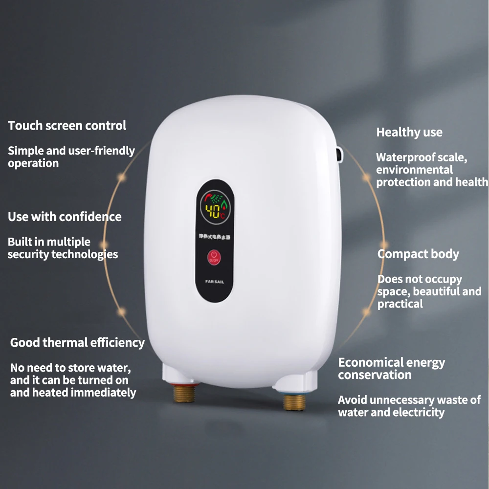 Mini Instant Water Heate Quick Heating Kitchen Treasure Household Bathroom Wall Mounted Digital Display Small Water Heater 3500W
Mini Instant Water Heate Quick Heating Kitchen Treasure Household Bathroom Wall Mounted Digital Display Small Water Heater 3500W