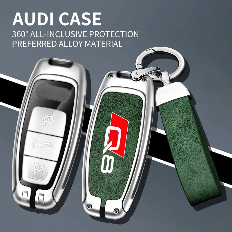 Fashion Zinc Alloy Leather Car Key Case Cover Shell Protector For audi Q8 2015-2023 car Accessories
Fashion Zinc Alloy Leather Car Key Case Cover Shell Protector For audi Q8 2015-2023 car Accessories