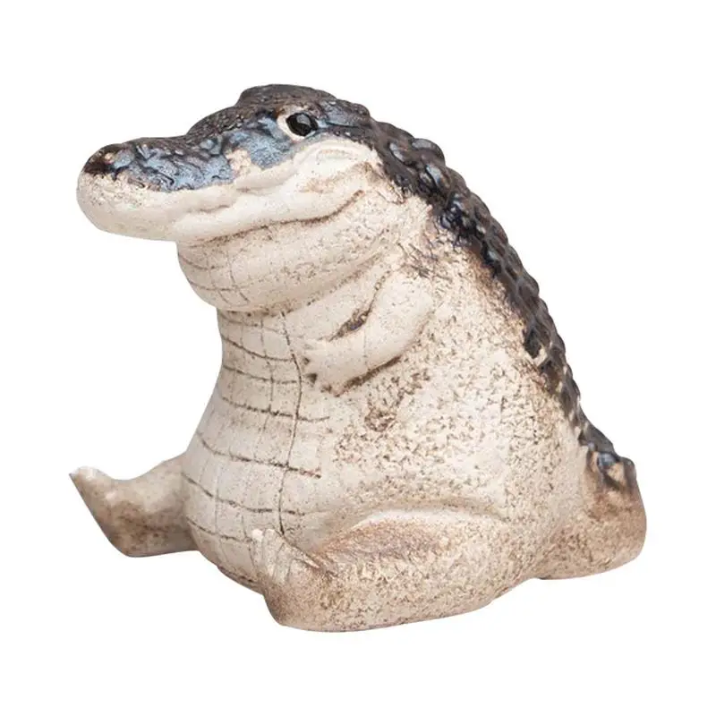 

Chubby Crocodile Ornaments Resin Animal Figurines TV Cabinet Living Room Home Decoration Resin Crocodile Office Furnishings