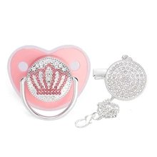Newborn Pacifier Clips Lid Crown Rhinestone Bling BPA Dummy Shower Gift Baby Pacifiers Accessories Infant Nipple Teether 0-24M
Newborn Pacifier Clips Lid Crown Rhinestone Bling BPA Dummy Shower Gift Baby Pacifiers Accessories Infant Nipple Teether 0-24M