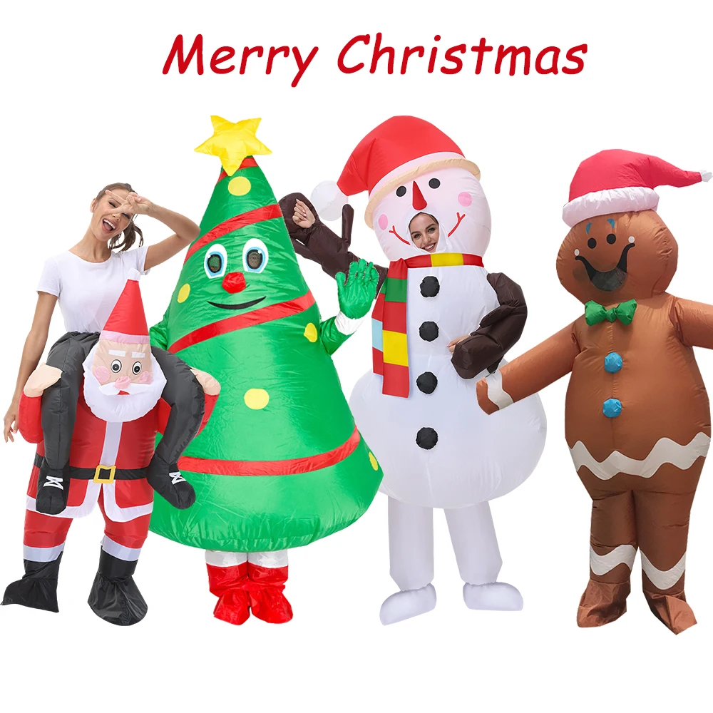 

Inflatable Halloween Cosplay Mascot Funny Inflatable Costume Santa Claus Christmas Snowman Tree Christmas Carnival Party Anime