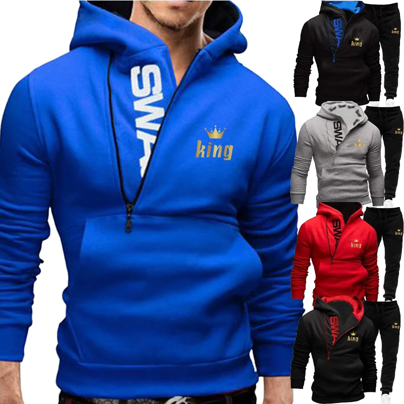 2023 New Men's Jogging Set Fashion Sports Set Printed Letter Hoodie Set Half Oblique Zipper Sports Pullover Hoodie Sports Set
2023 New Men's Jogging Set Fashion Sports Set Printed Letter Hoodie Set Half Oblique Zipper Sports Pullover Hoodie Sports Set