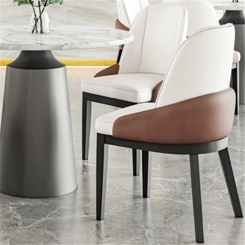 Modern White Brown Dining Chairs Luxury Material Waterproof Dining Chairs Metal Legs Art Cadeiras De Jantar Hotel Furniture
Modern White Brown Dining Chairs Luxury Material Waterproof Dining Chairs Metal Legs Art Cadeiras De Jantar Hotel Furniture