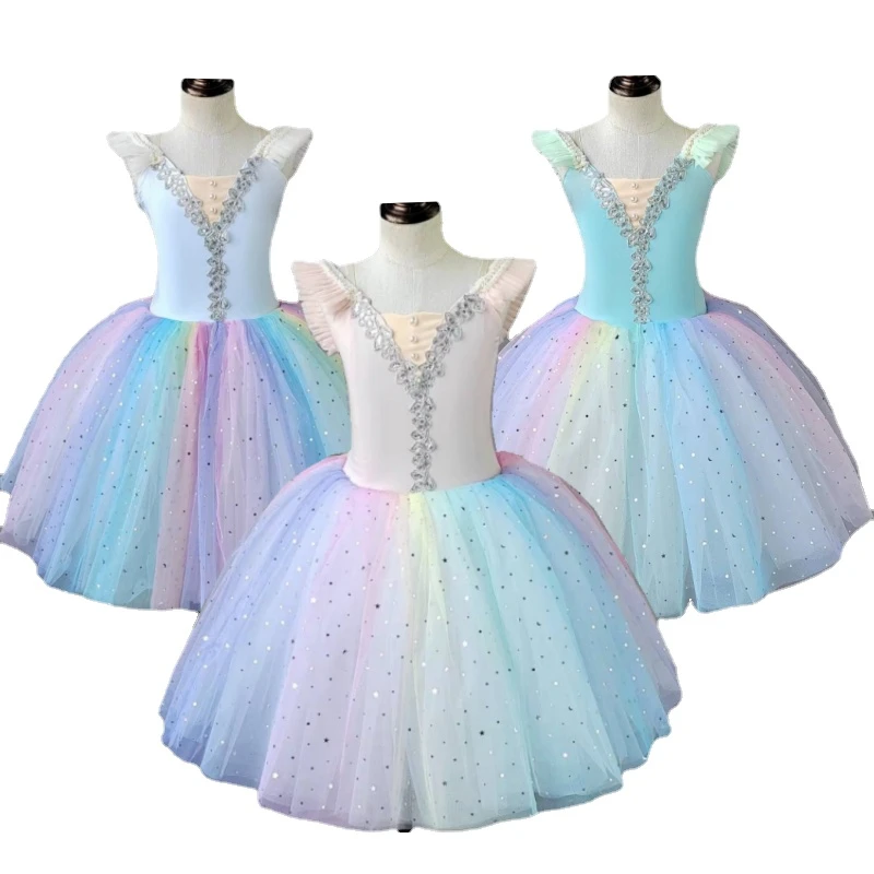 New Children's Ballet Skirt Girls' Fluffy Skirt Little Swan Dance Skirt Colorful Ballet Dance Performance Dress
New Children's Ballet Skirt Girls' Fluffy Skirt Little Swan Dance Skirt Colorful Ballet Dance Performance Dress