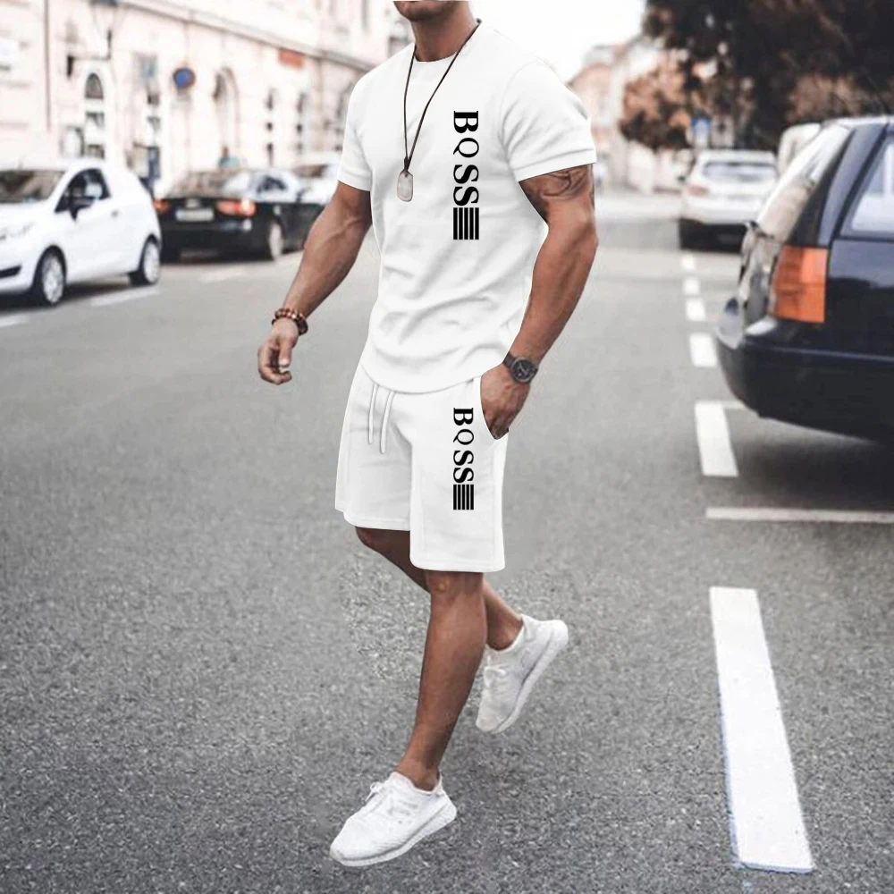2024 Fashion Men's Tracksuit Short Sleeve T-shirt and Tracksuit shorts Summer Casual Jogger Suit Men's two-piece suit
2024 Fashion Men's Tracksuit Short Sleeve T-shirt and Tracksuit shorts Summer Casual Jogger Suit Men's two-piece suit