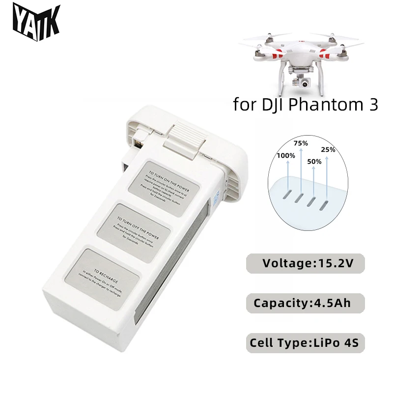 Replacement Drone Battery for DJI Phantom 3 Professional & Phantom 3 Advanced & Phantom 3 Standard 4500mAh 15.2V Drone Parts
Replacement Drone Battery for DJI Phantom 3 Professional & Phantom 3 Advanced & Phantom 3 Standard 4500mAh 15.2V Drone Parts