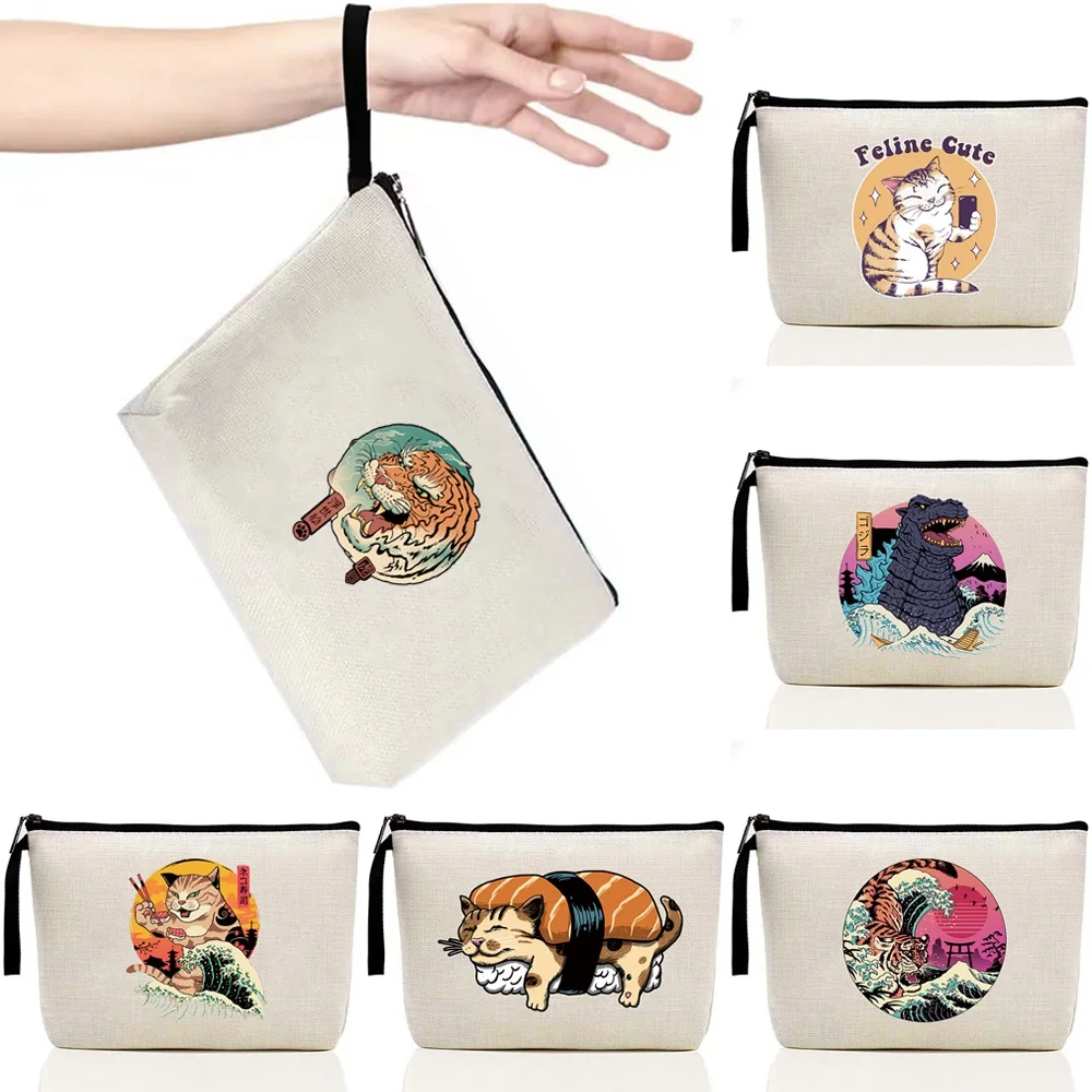 Makeup Bag Travel Cosmetic Bag Japan Cat Print Toiletries Storage Bags Travel Women Beauty Organizer Strap Student Pencil Case
Makeup Bag Travel Cosmetic Bag Japan Cat Print Toiletries Storage Bags Travel Women Beauty Organizer Strap Student Pencil Case
