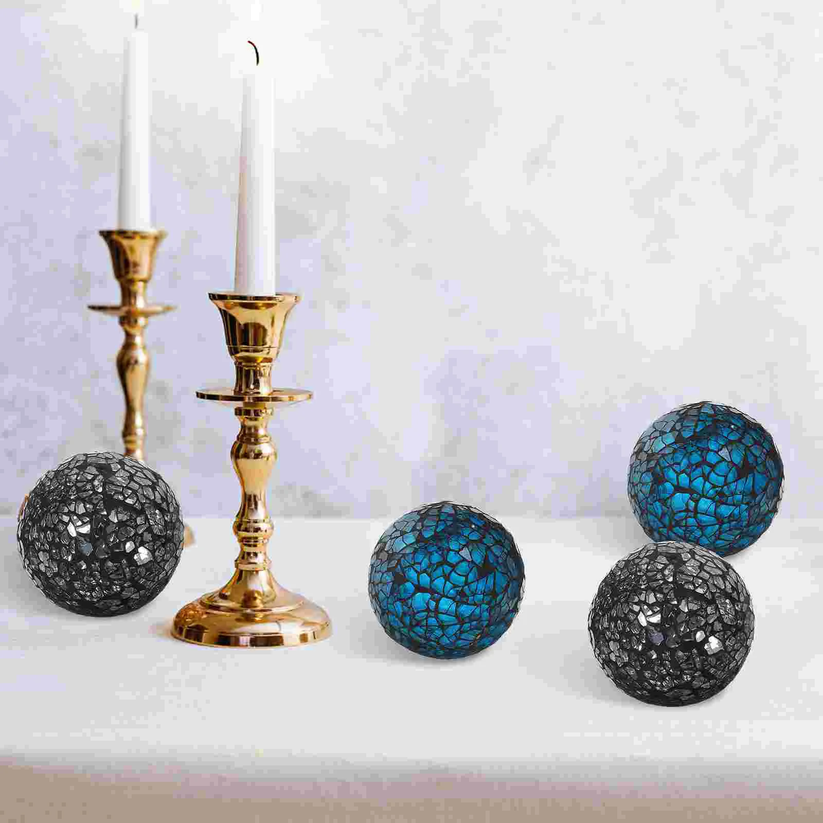 

Mosaic Ball Balls Sphere Decorative Home Orbs Ornament Table Decor Bowl Filler Cracked Bowls Decoration Tabletop Desktop