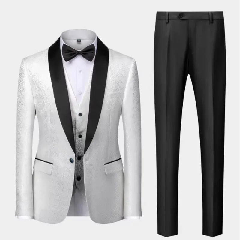 High Quality Tuxedo Men's Simple, Elegant, and Fashionable Gentlemen's Set, Slim Fitting Three Piece Set
High Quality Tuxedo Men's Simple, Elegant, and Fashionable Gentlemen's Set, Slim Fitting Three Piece Set