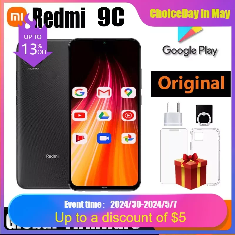 

Xiaomi-Smartphone Redmi 9C, Rom Global, 3GB/4GB de RAM, 64GB de ROM, MediaTek, Helio G35, 6,53 pulgadas, Android 10, cámara de 1