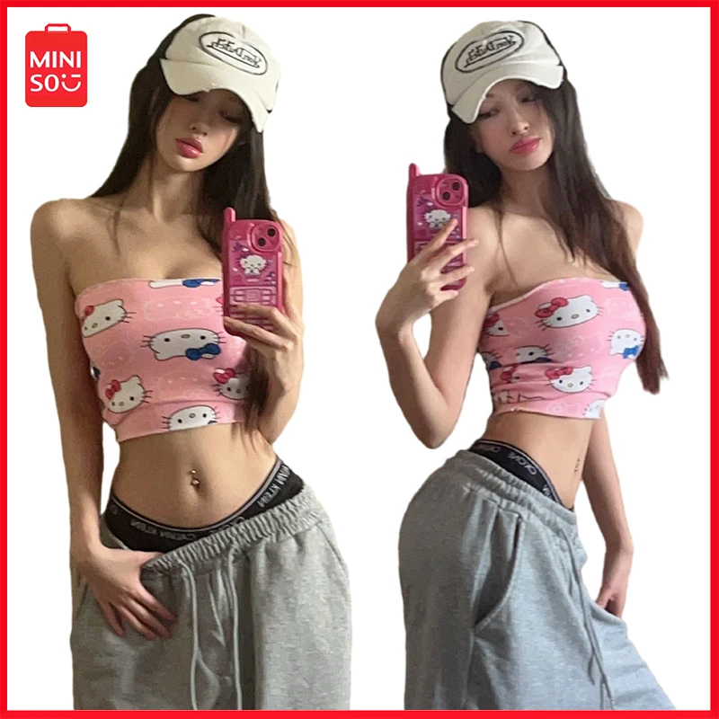 New Miniso Y2K Suspenders Women's Bustier Top Hellokitty Undershirt Sanrio Sexy Slim Short Clothing Cute Underwear Girls Gifts
New Miniso Y2K Suspenders Women's Bustier Top Hellokitty Undershirt Sanrio Sexy Slim Short Clothing Cute Underwear Girls Gifts