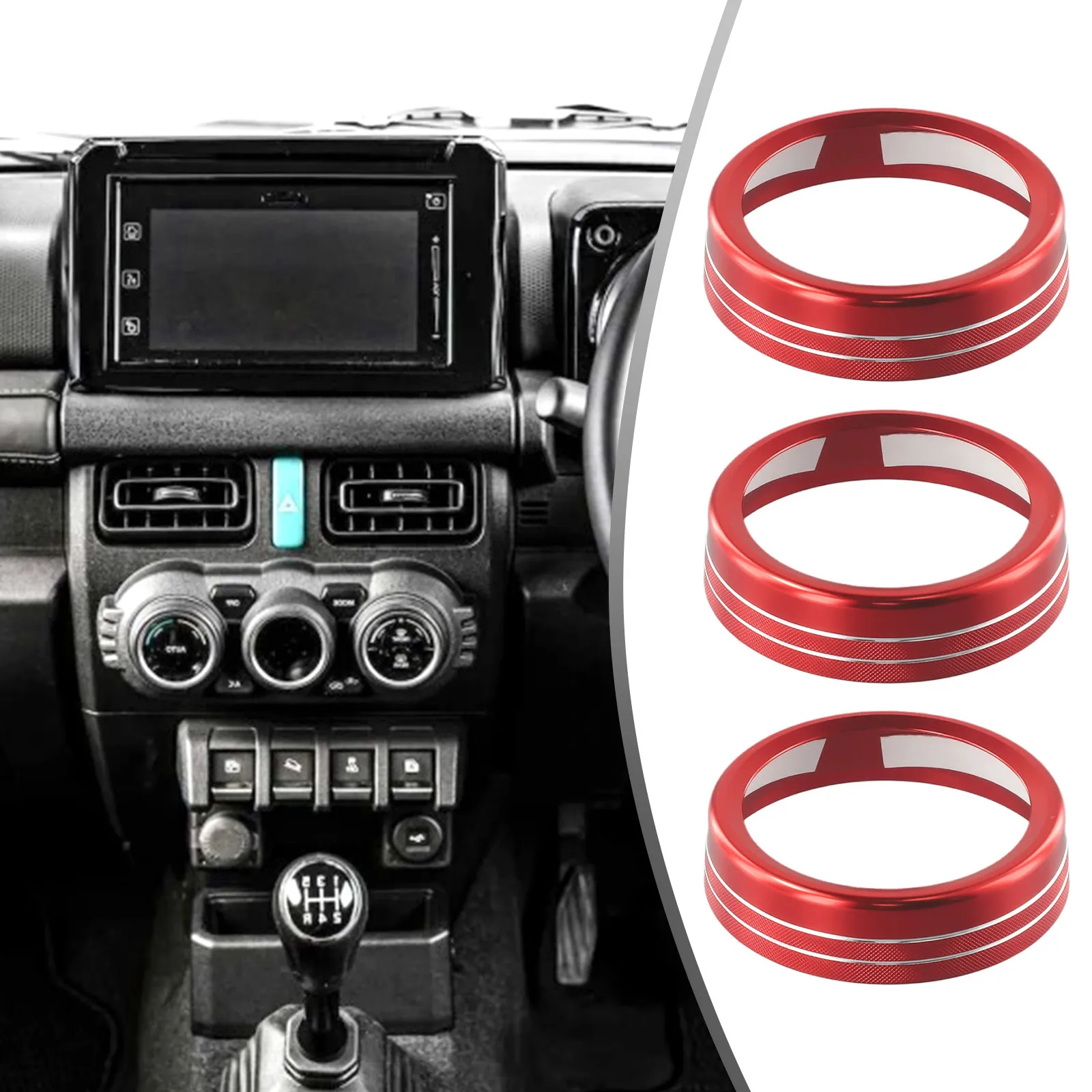 Rings Trim Air Condition Knob Air Conditioning Knob No Drilling Required Car 3pcs Set Accessories Aluminum Alloy
Rings Trim Air Condition Knob Air Conditioning Knob No Drilling Required Car 3pcs Set Accessories Aluminum Alloy