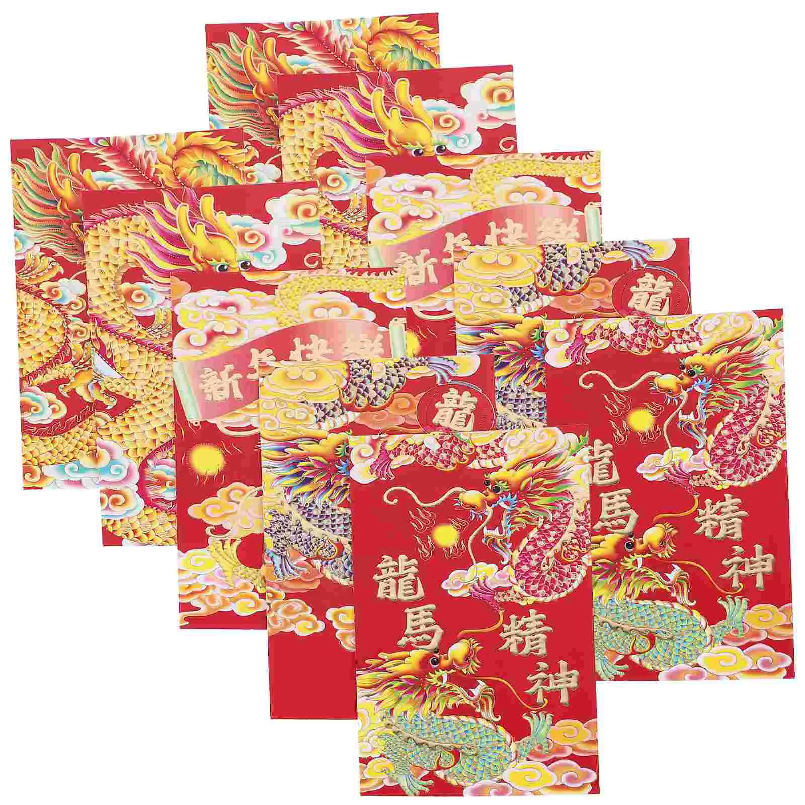

Китайские красные конверты 30 шт., 2024 год, красный пакет дракона, Весенний фестиваль, пакеты для денег на удачу, Подарочный пакет для денег Hong Bao
