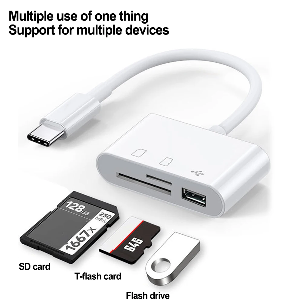 3 In 1 Multi Port Hub Converter Type-c To USB C A OTG Adapter Card Reader TF Camera Sd Memory Card Typec USB Conversion Head
3 In 1 Multi Port Hub Converter Type-c To USB C A OTG Adapter Card Reader TF Camera Sd Memory Card Typec USB Conversion Head