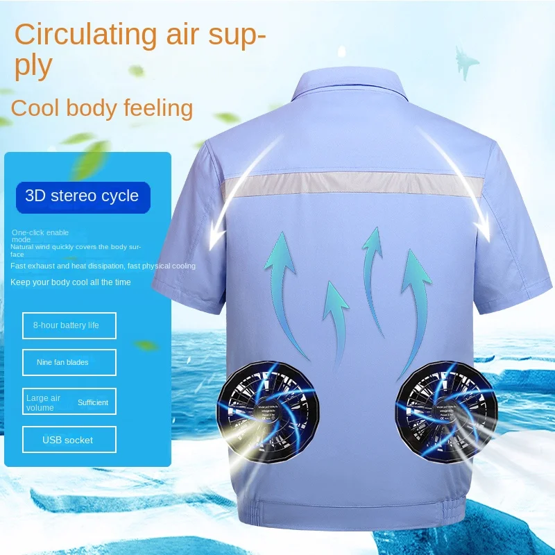 Cool Jacket Men's USB Cooling Fan Vest Air Conditioner Clothes New Summer High Temperature Work Clothes Fishing Hiking Vest Coat
Cool Jacket Men's USB Cooling Fan Vest Air Conditioner Clothes New Summer High Temperature Work Clothes Fishing Hiking Vest Coat