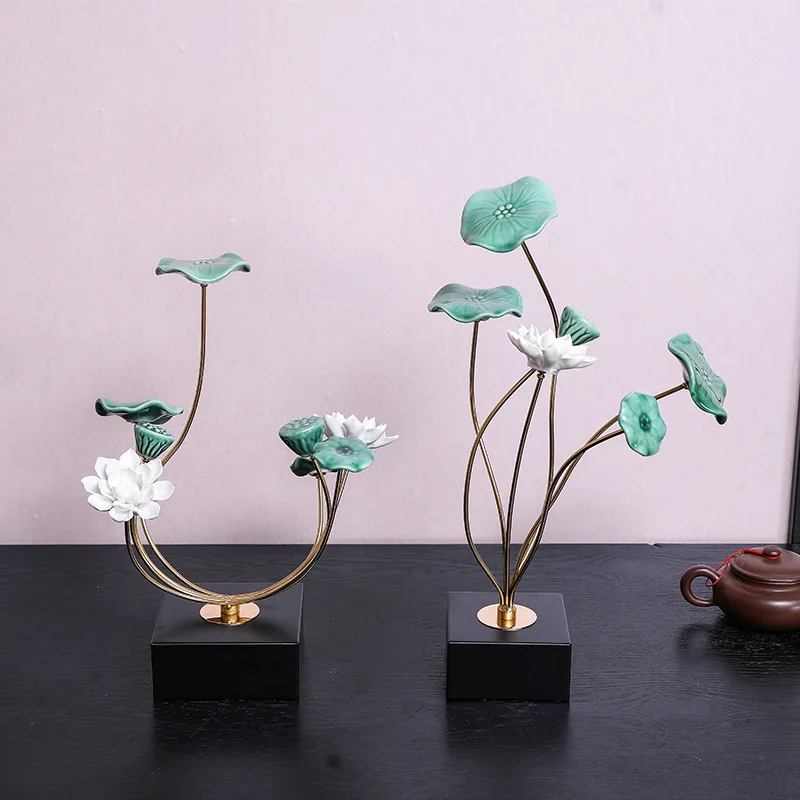 Ceramic Crafts Creative Gift Model Room Modern Lotus Leaf Home and Office Soft Decoration
Ceramic Crafts Creative Gift Model Room Modern Lotus Leaf Home and Office Soft Decoration