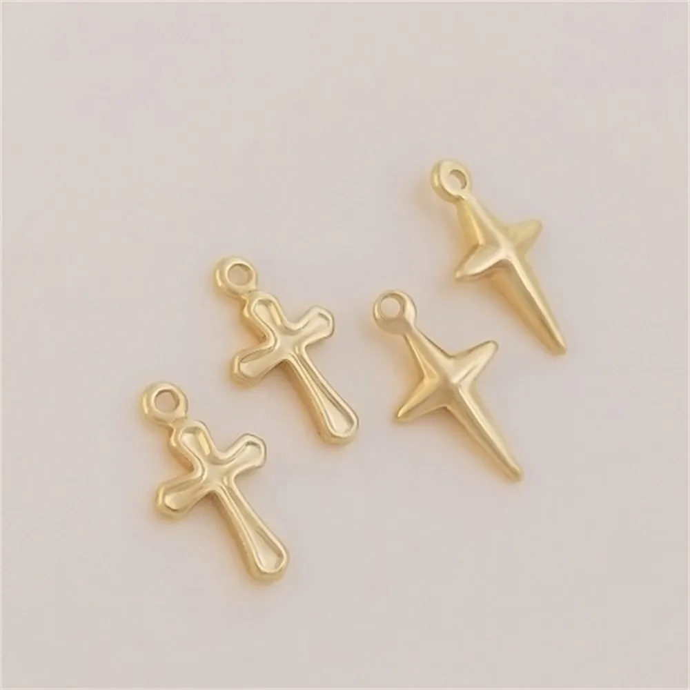 14K Gold Filled Cross Pendant, Extended Chain Tail Chain Charm, Handmade DIY Bracelet, Earrings, Jewelry Accessories K274
14K Gold Filled Cross Pendant, Extended Chain Tail Chain Charm, Handmade DIY Bracelet, Earrings, Jewelry Accessories K274