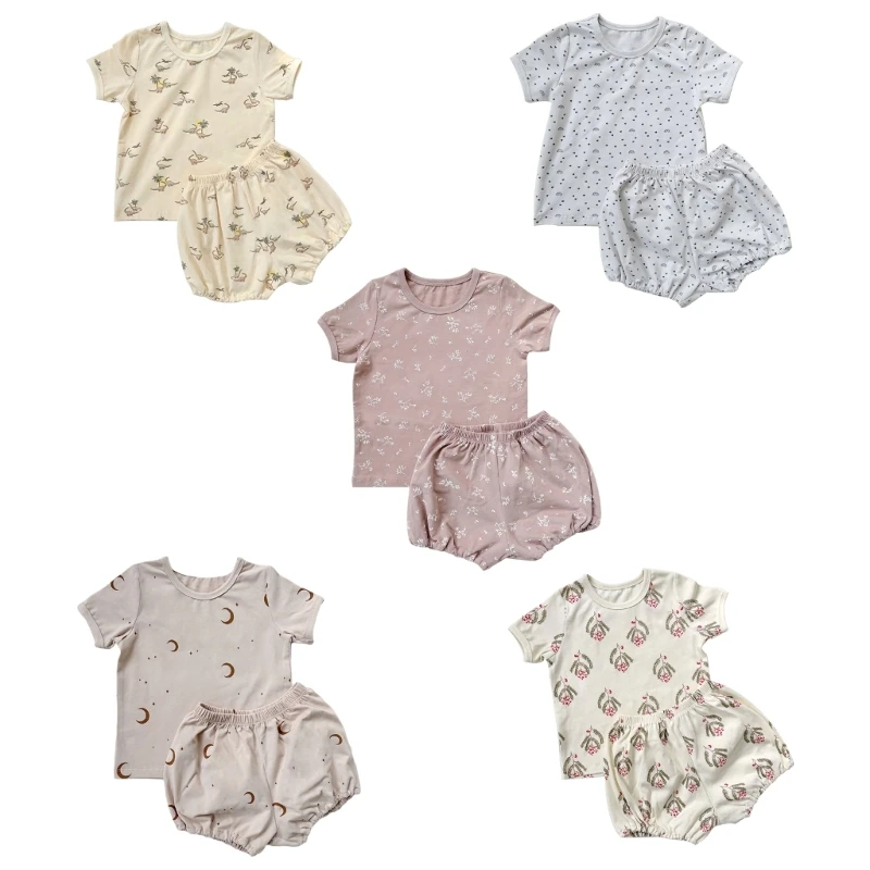 1-5Y Baby Suits Summer Outfit 2Piece Toddler Crewneck Shirt & Shorts Girl Boys Gender Neutral Cute Print Indoor Clothing
1-5Y Baby Suits Summer Outfit 2Piece Toddler Crewneck Shirt & Shorts Girl Boys Gender Neutral Cute Print Indoor Clothing