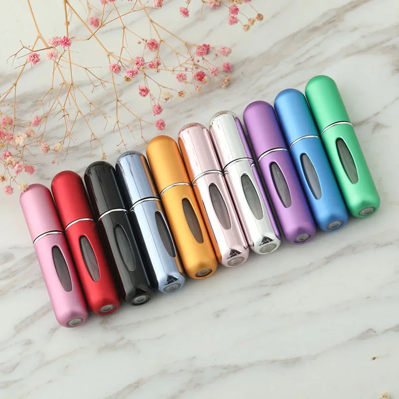 

5ml Portable Mini Refillable Perfume Bottle With Spray Scent Pump Empty Cosmetic Containers Atomizer Bottle For Travel