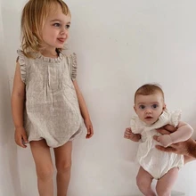 Newborn Baby Girls Romper Summer Infant Clothing Set Solid Linen Breathable Sleeveless Jumpsuit Beige Bodysuit Retro Outfit
Newborn Baby Girls Romper Summer Infant Clothing Set Solid Linen Breathable Sleeveless Jumpsuit Beige Bodysuit Retro Outfit