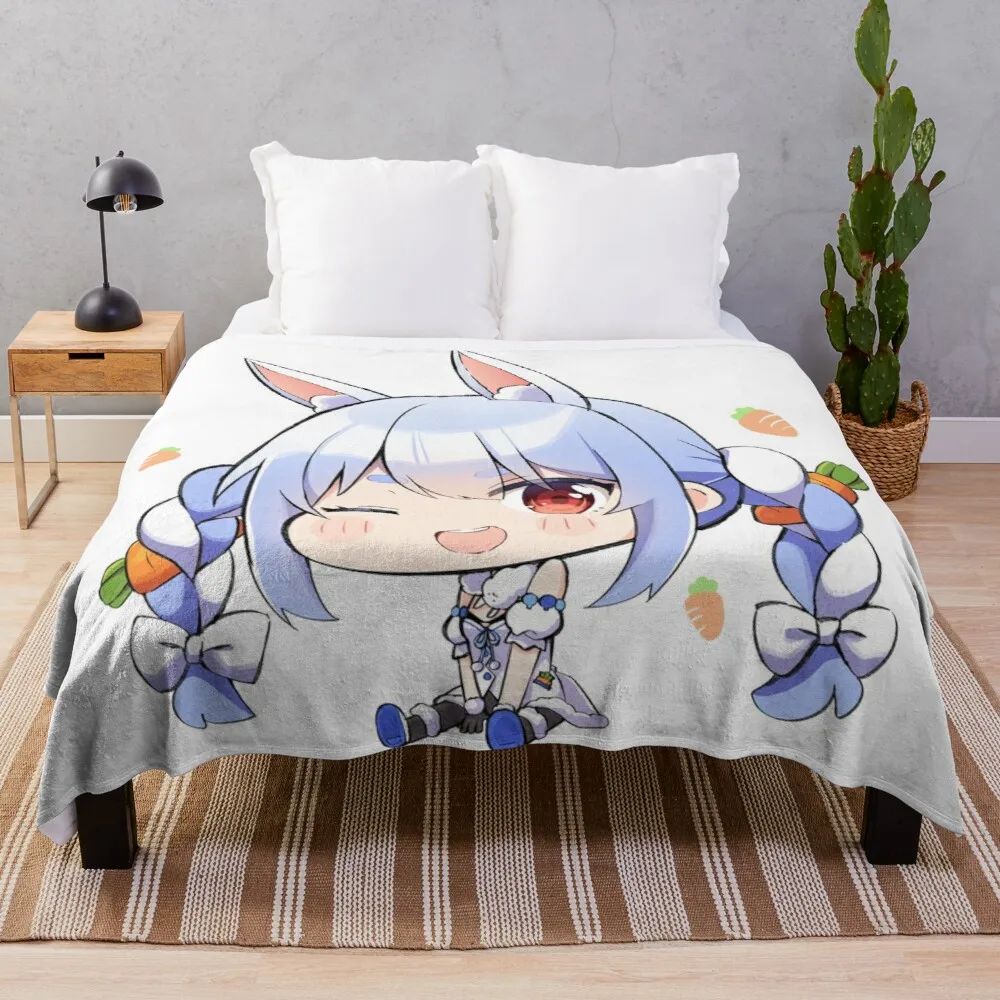 

Usada Pekora Chibi Throw Blanket Fashion Sofa Blankets Anti-Pilling Flannel