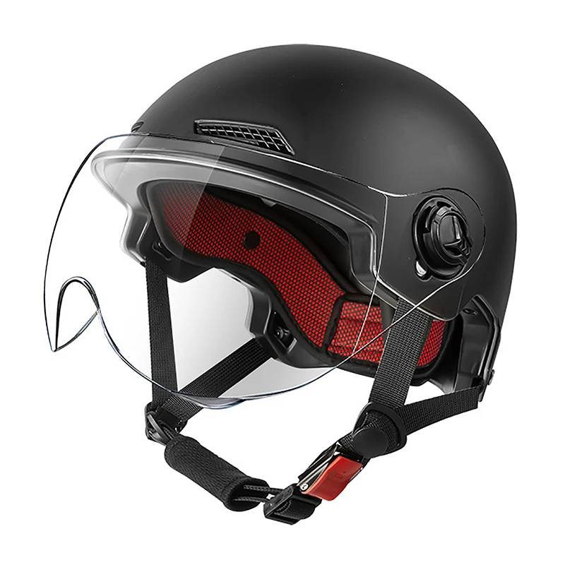 

Шлем для электрического велосипеда, матовый мотоциклетный защитный шлем унисекс, всесезонные защитные короткие очки для велоспорта для мужчин и женщин