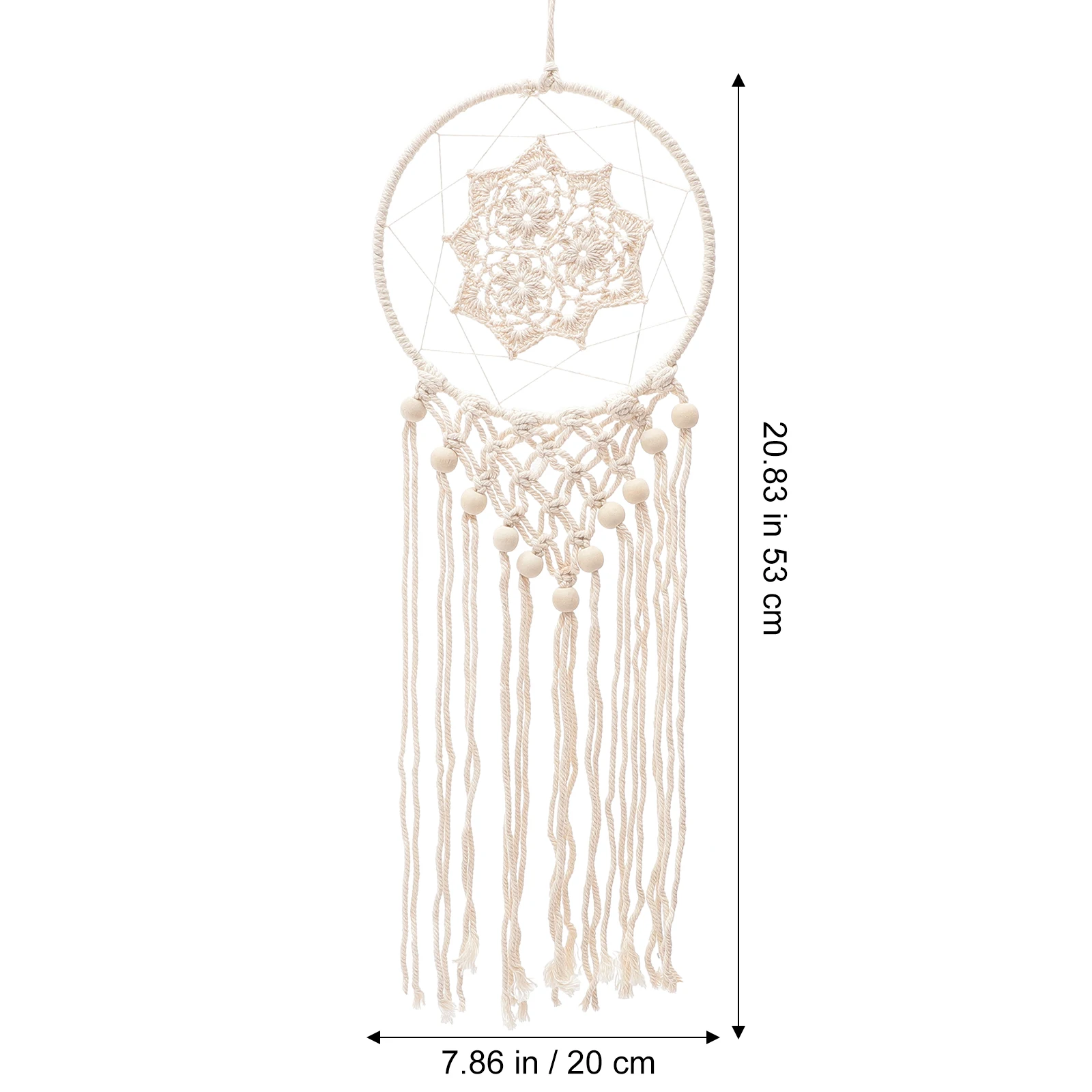 Macrame Dream Catcher Wall Hanging - Cotton Rope Bedroom Decor 3 S5bfd638edc5144c996ee4b8e7124b2f2d